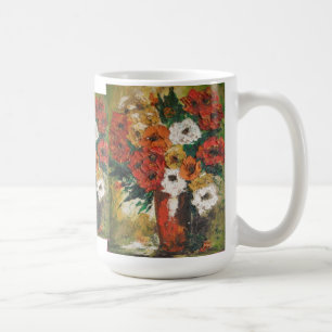 Mok Ann Hayes Rode bloemen, gemengd