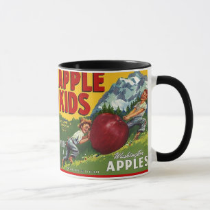 MOK ~  APPEL KINDER BRAND APPLE CRATE ETIKET TOE!
