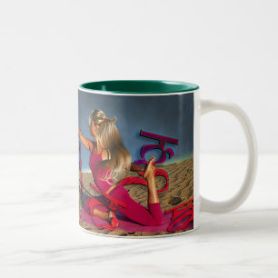 Mok, beker tweekleurige koffiemok