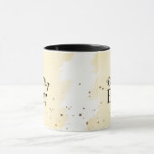 Mok-Beste Dag ooit met sterren in beige-Geel Mok (Midden)