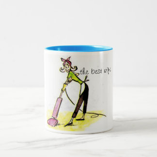 mok, beste vrouw tweekleurige koffiemok