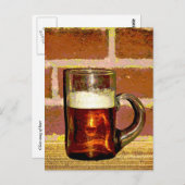 Mok bier briefkaart (Voorkant / Achterkant)