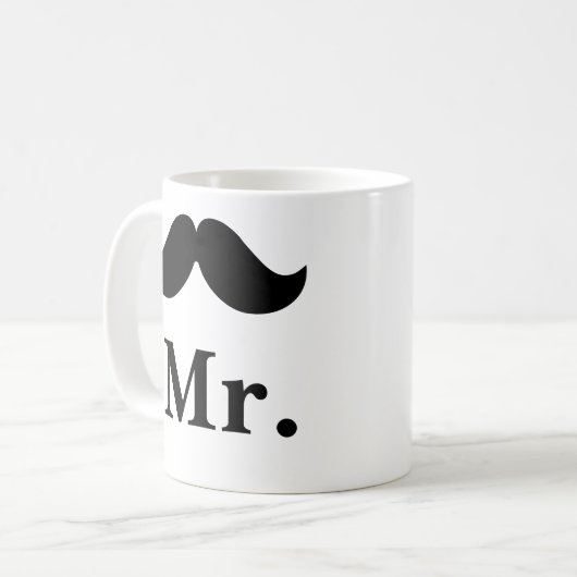 Mok Black Mustache Mr. (Voorkant links)