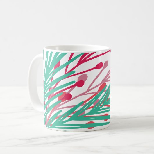 Mok bladeren en bessen (Voorkant links)