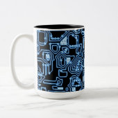 Mok blauw en zwart computercircuit (Links)