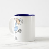 Mok blauw ijsschaatsen (Voorkant links)