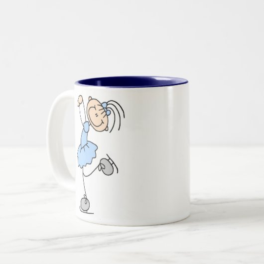 Mok blauw ijsschaatsen (Voorkant links)