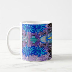 Mok blauwe bloemen
