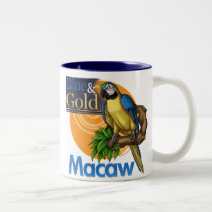 Mok Blauwe en gouden Macaw
