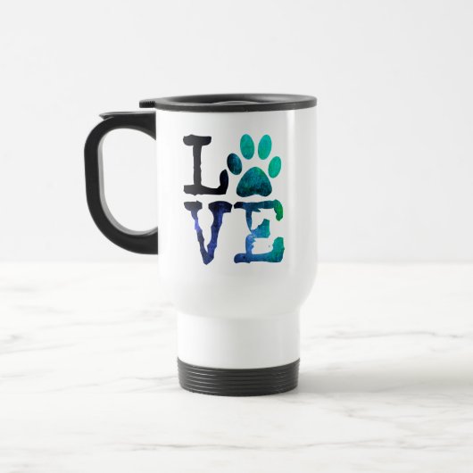 Mok Blauwe en witte pagina printkoffie (Links)