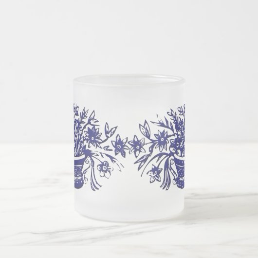 Mok blauwe en witte ventilator (Center)