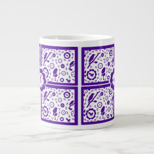 mok blauwe en witte vogel