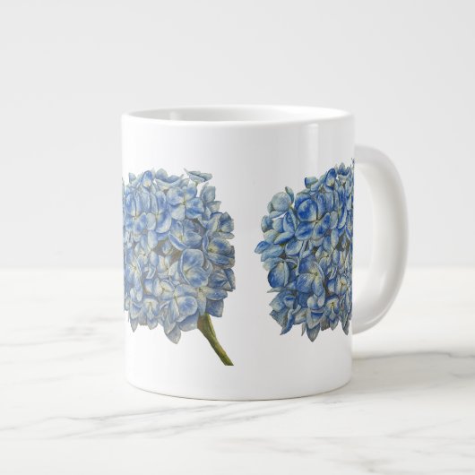 Mok blauwe hydrangea (Voorkant rechts)