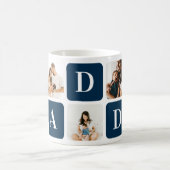 Mok blauwe Vaderdag fotocollage (Center)