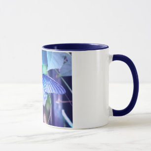 Mok blauwe vlinderkoffie