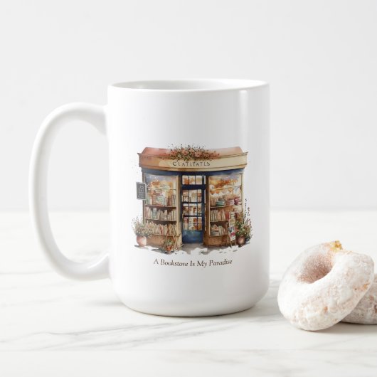 Mok boekwinkel (Met donut)