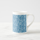 Mok Bone China: Lilies van de vallei, blauw (Rechts)