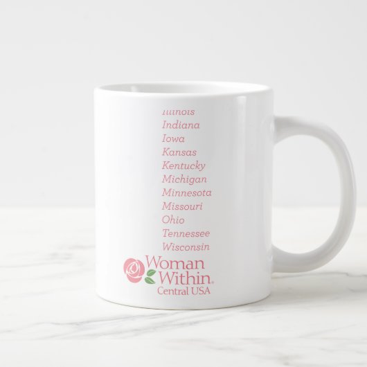 Mok, Bone China, WWC Regio's + Hart Extra Grote Beker (Rechts)