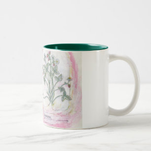 mok - botanische druk met twee tonaliteiten