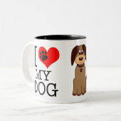 Mok bruine hond (Voorkant links)