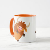 Mok Cartoon hoogland Koe Cute Floating (Voorkant links)