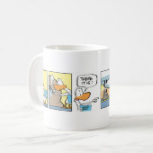 Mok Cartoon  van de Humor van de vliegbaan (Voorkant links)