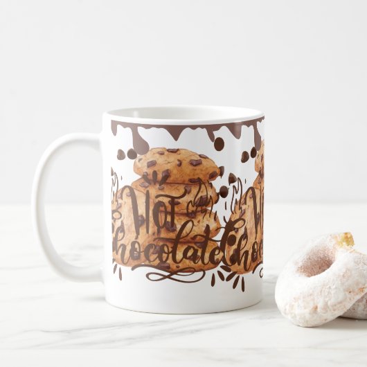 Mok chocolade-koffie (Met donut)