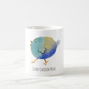 Mok, Chubby Chicken Miko, colorfull, funny, bird Koffiemok