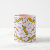 Mok Dachshund en Roze Bows (Midden)