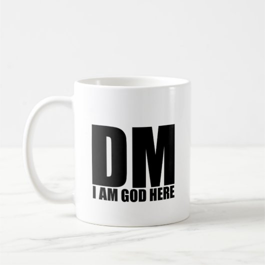 mok "DM - IK BEN HIER GOD" (Links)