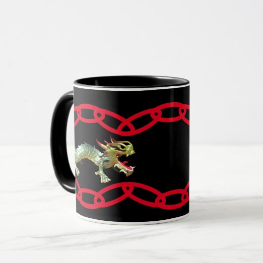 Mok - Dragon en Red Chain (Voorkant links)