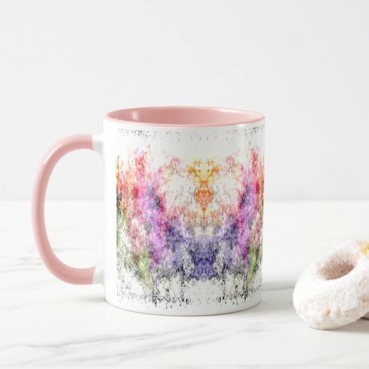 mok "Early Spring"-combinatiecoffee (Met donut)