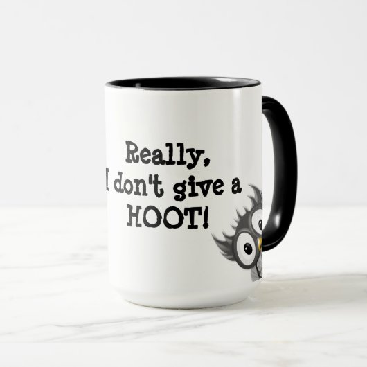 Mok, ECHT, IK GEEF GEEN HOOT! Mok (Voorkant rechts)