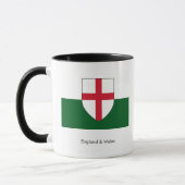 Mok Engeland & Wales - Shield on White & Green (Links)