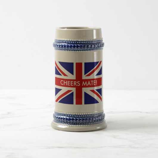 Mok Engels Union Jack flag classic beer stein (Center)