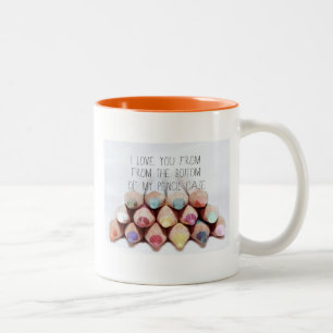 Mok.... Etui. Tweekleurige Koffiemok