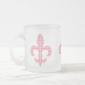 Mok Fleur de lis Pink Gingham (Links)