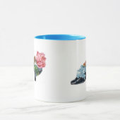 Mok  Floral Shoe Bouquet Blue Pink (Midden)