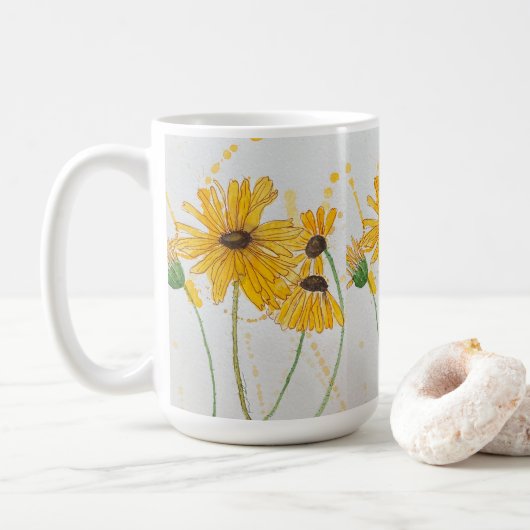 mok florale koffie (Met donut)