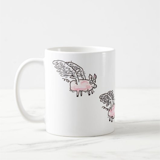 mok "Flying Future Bacon" koffie (Links)