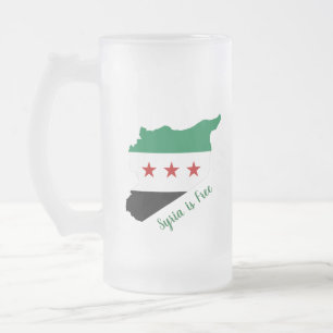 mok - Free Syria Map Flag