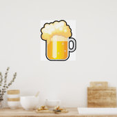 Mok Frothy Beer Poster (Keuken)