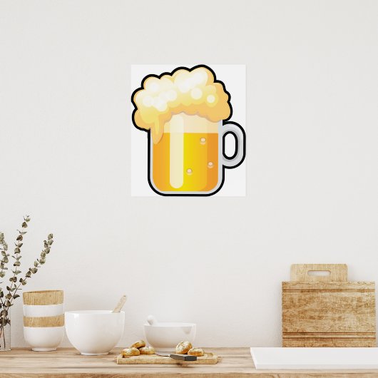 Mok Frothy Beer Poster (Keuken)