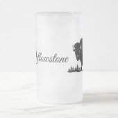 Mok-geelsteen van glas, bevroren matglas bierpul (Center)