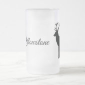 Mok-geelsteen van glas, bevroren matglas bierpul (Center)