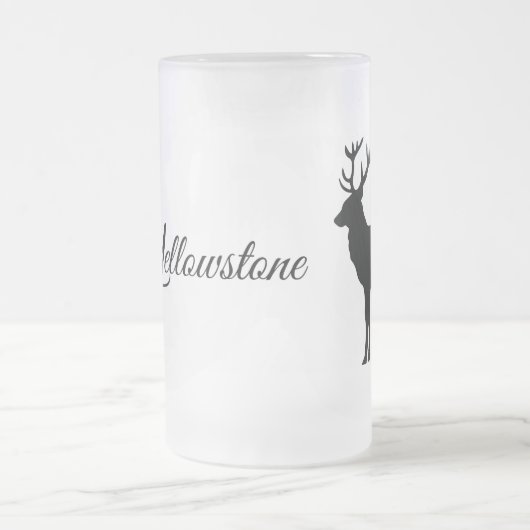 Mok-geelsteen van glas, bevroren matglas bierpul (Center)