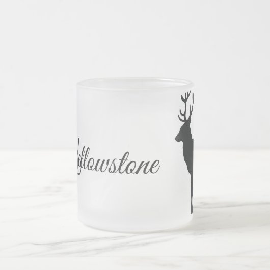 Mok-geelsteen van glas, bevroren matglas koffiemok (Center)