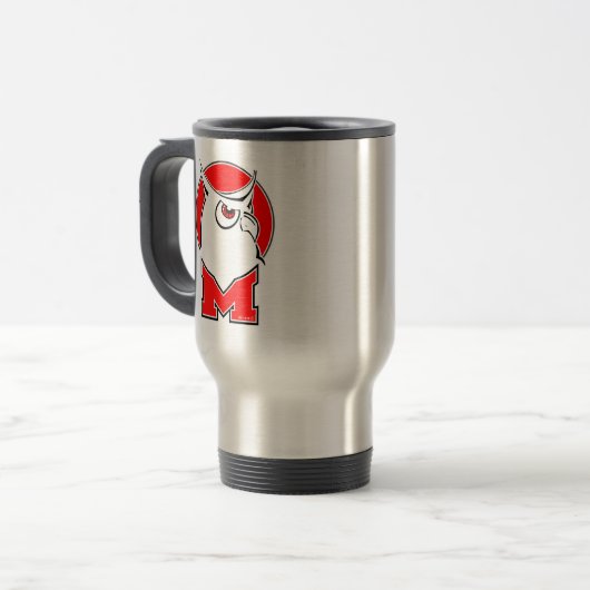 Mok, geïsoleerd, uil #1 reisbeker (Voorkant links)