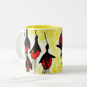 Mok gele florale coffee (Voorkant links)