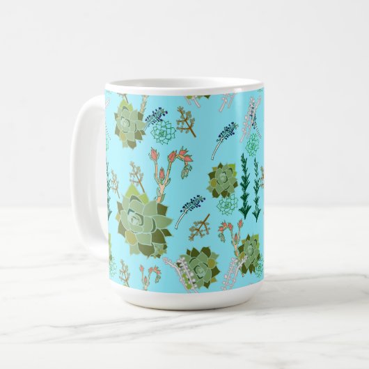 Mok genaamd Liz's succulente tuin (Voorkant links)